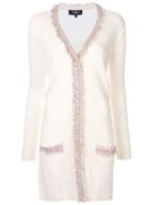 Paule Ka Fringed Long Cardigan - White