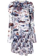 Diane Von Furstenberg Floral Print Ruched Dress - Tbiml