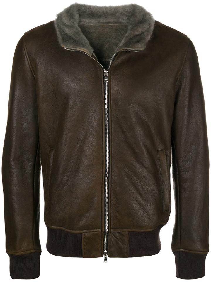 Barba Bomber Jacket - Brown