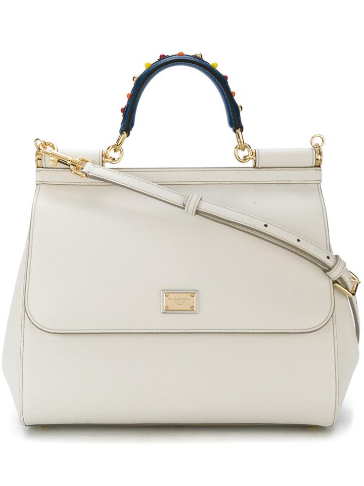Dolce & Gabbana Sicily Large Tote Bag - White