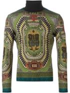 Jean Paul Gaultier Vintage Printed Roll Neck Sweater, Men's, Size: 48