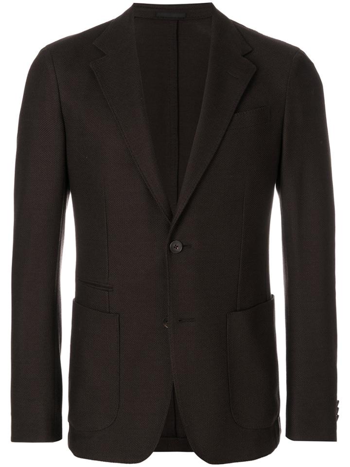 Z Zegna Classic Fitted Blazer - Brown