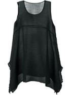 Issey Miyake Cauliflower Oversized Tank Top, Women's, Black, Polyester