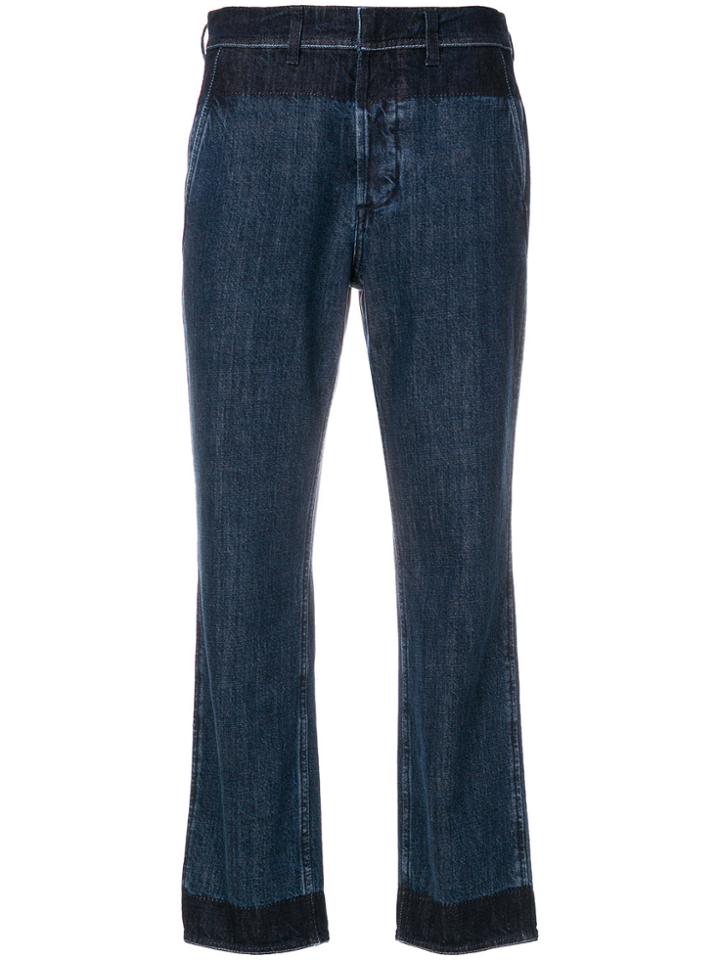 Marni Cropped Stone-washed Denim - Blue