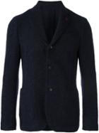 Lardini Three-button Blazer, Men's, Size: 50, Blue, Nylon/cupro/viscose/alpaca