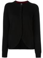 Ps By Paul Smith Curved Hemline Cardigan, Women's, Size: Xl, Black, Wool