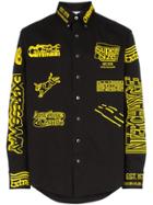 Calvin Klein Jeans Est. 1978 Branding Embroidered Cotton Shirt - Black