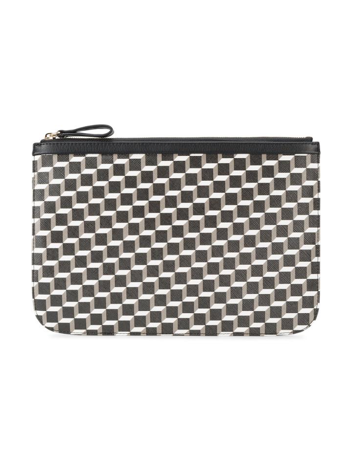 Pierre Hardy Cube Print Pouch - Black