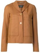 Rochas Single-breasted Boxy Jacket - Brown