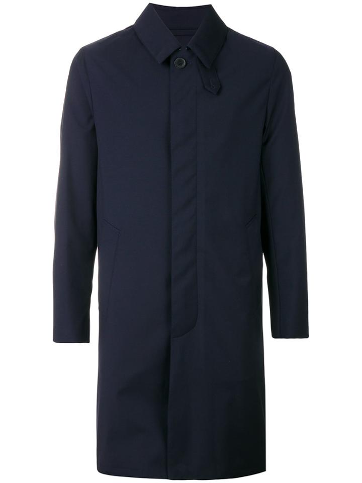 Mackintosh Front Button Parka - Blue