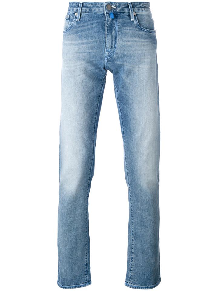 Jacob Cohen - Washed Out Straight Leg Jeans - Men - Cotton/polyester/spandex/elastane - 31, Blue, Cotton/polyester/spandex/elastane