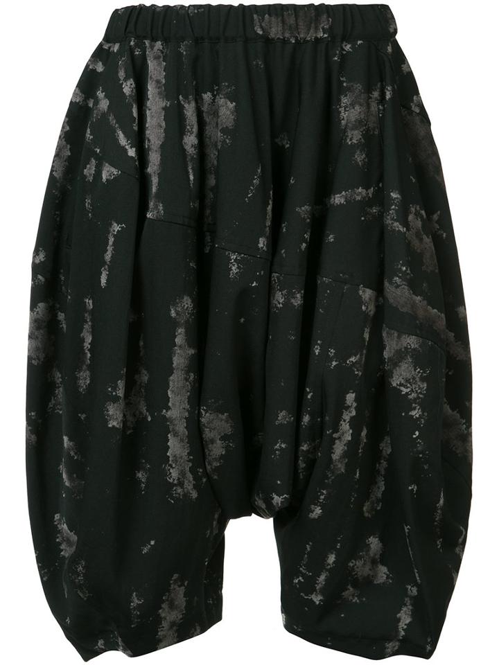 Comme Des Garçons - Uneven Pattern Pants - Women - Wool - M, Black, Wool
