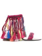 Chloé Multi-tassel Sandals - Multicolour
