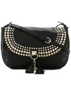Sonia Rykiel Studded Cross Body Bag, Women's, Black, Sheep Skin/shearling