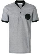 Versace Collection Patch Detail Polo Shirt - Grey