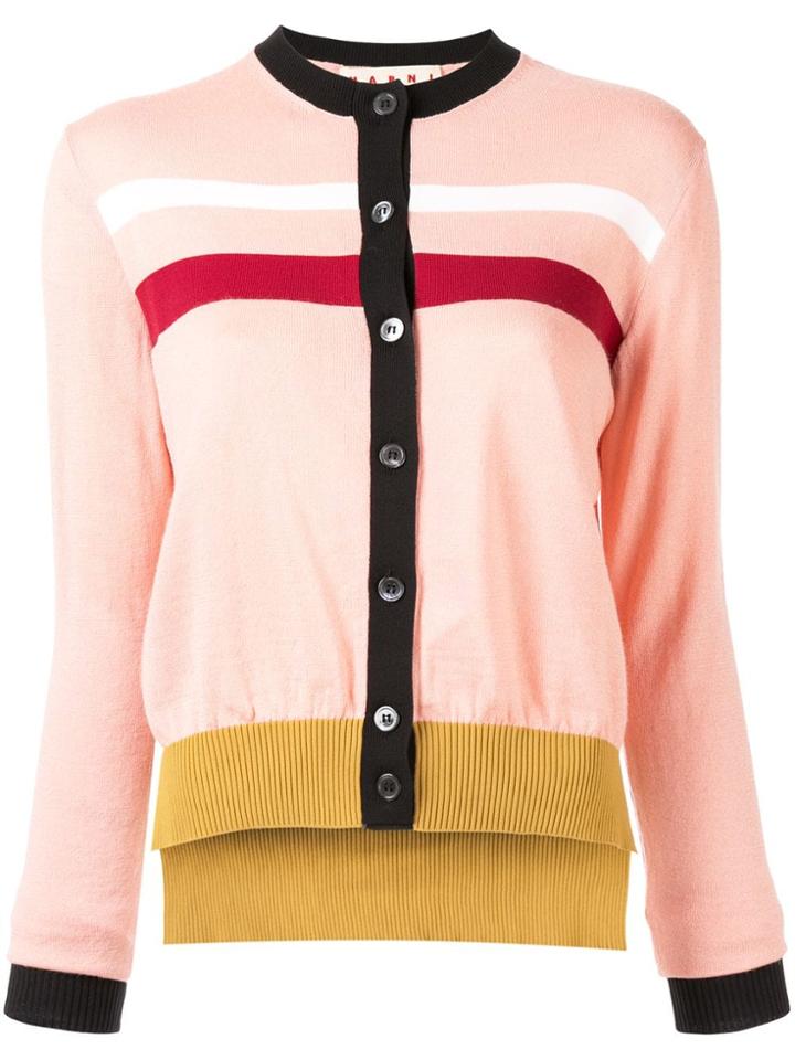 Marni Colour Block Cardigan - Pink