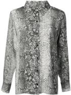 Gold Hawk Python Print Blouse - Grey