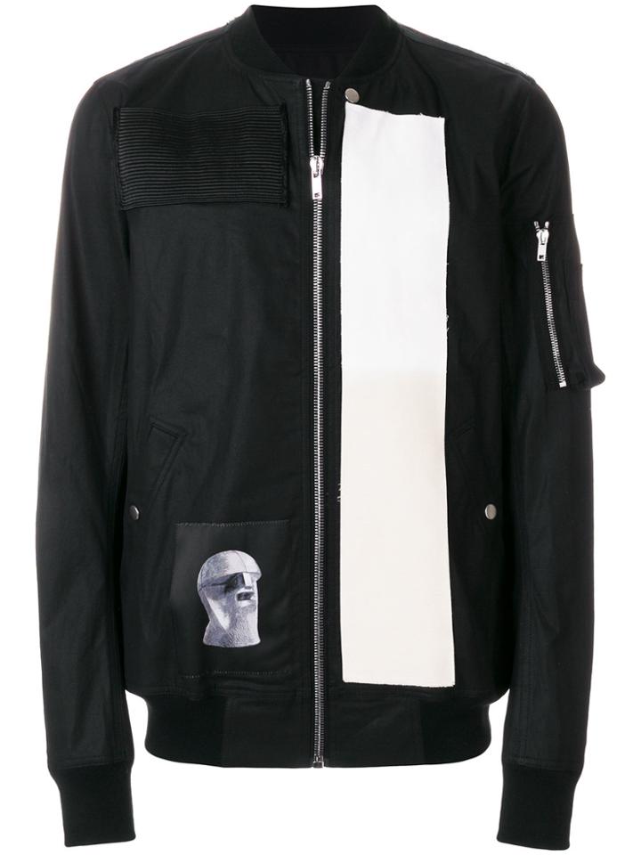 Rick Owens Drkshdw Patchwork Bomber Jacket - Black