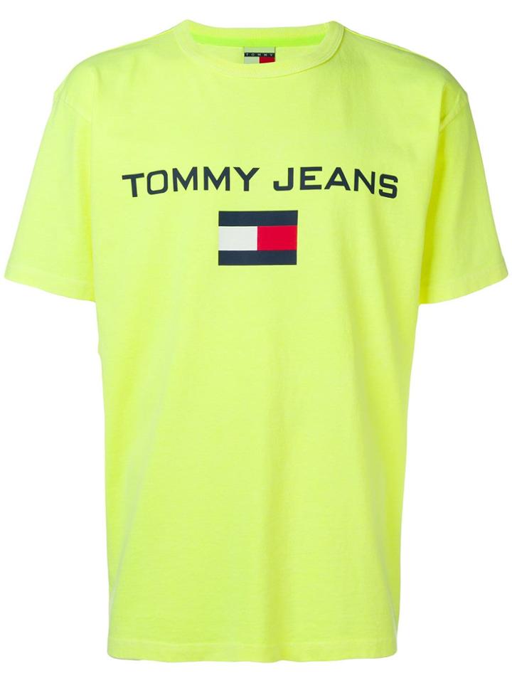 Tommy Jeans Logo Print T-shirt - Yellow