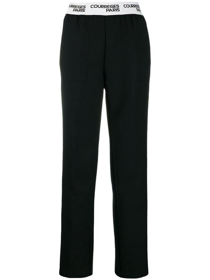 Courrèges Elasticated Waist Trousers - Black