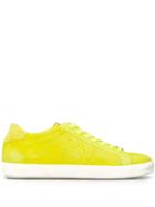 Leather Crown Low-top Sneakers - Yellow