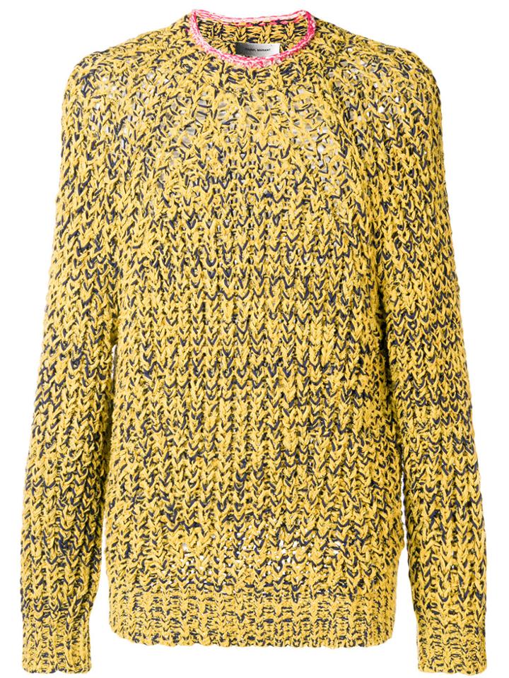 Isabel Marant Qenji Knitted Jumper - Yellow & Orange