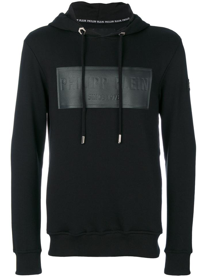 Philipp Plein Logo Panel Hoodie - Black