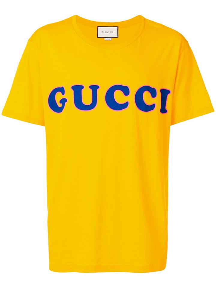 Gucci Front Logo T-shirt - Yellow & Orange