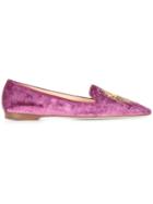 Emma Hope Shoes Embroidered Ballerinas - Pink & Purple