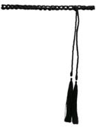 Olympiah Woven Rope Belt - Black