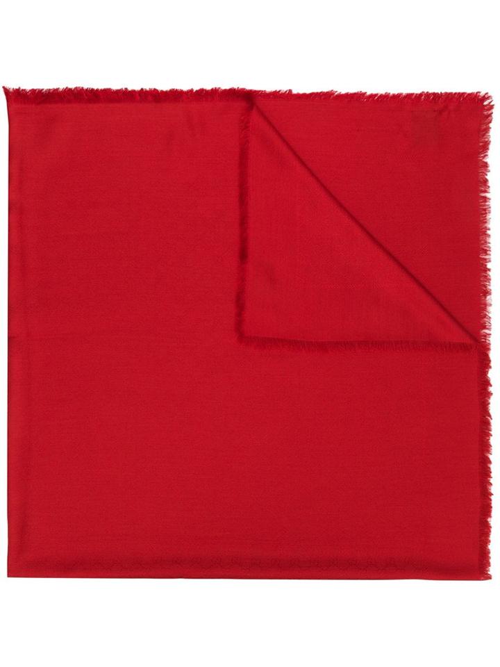 Gucci Double Gg Logo Scarf - Red