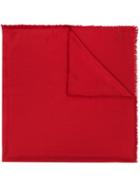 Gucci Double Gg Logo Scarf - Red