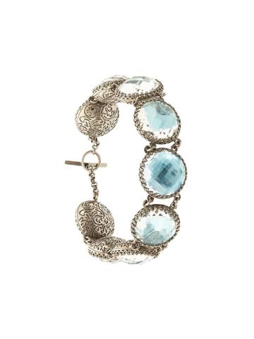 Larkspur & Hawk Olivia Sky Foil Button Bracelet - Blue