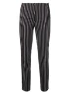 Cambio Striped Skinny Trousers - Black