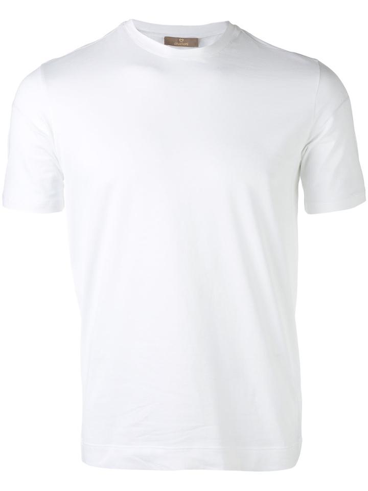 Cruciani - Classic T-shirt - Men - Cotton/spandex/elastane - 50, White, Cotton/spandex/elastane
