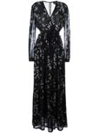 Just Cavalli 'birds' Print Long Dress, Women's, Size: 42, Black, Polyester/viscose