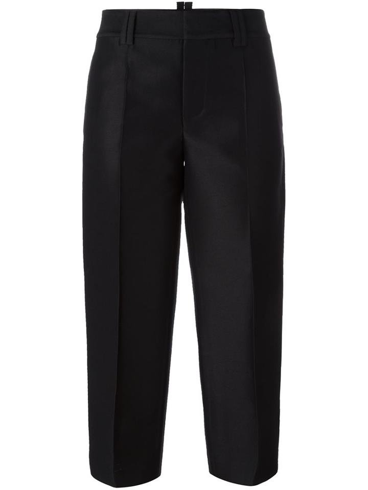 Dsquared2 'maria Carla' Cropped Culottes, Women's, Size: 40, Black, Silk/polyester/wool