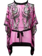 Roberto Cavalli Cut-out Shoulder Print Kaftan
