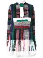 Sacai - Patchwork Detail Shirt Dress - Women - Cotton/acrylic/polyester - 3, Women's, White, Cotton/acrylic/polyester