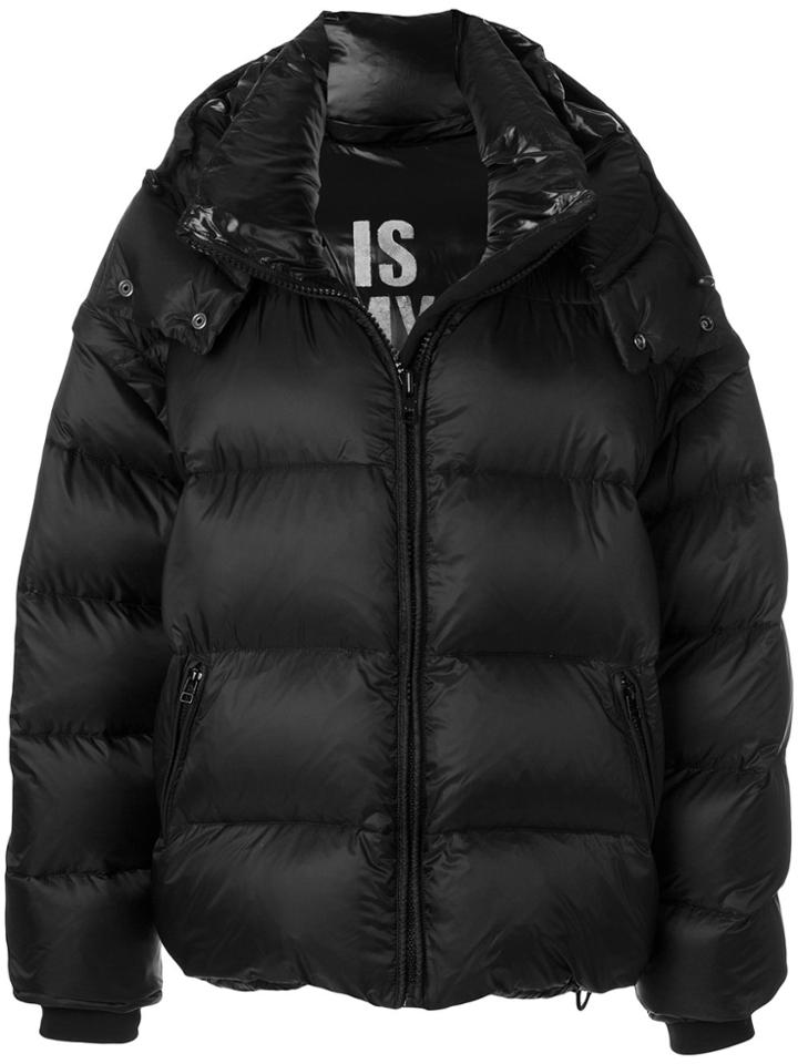 Faith Connexion Hooded Puffer Jacket - Black