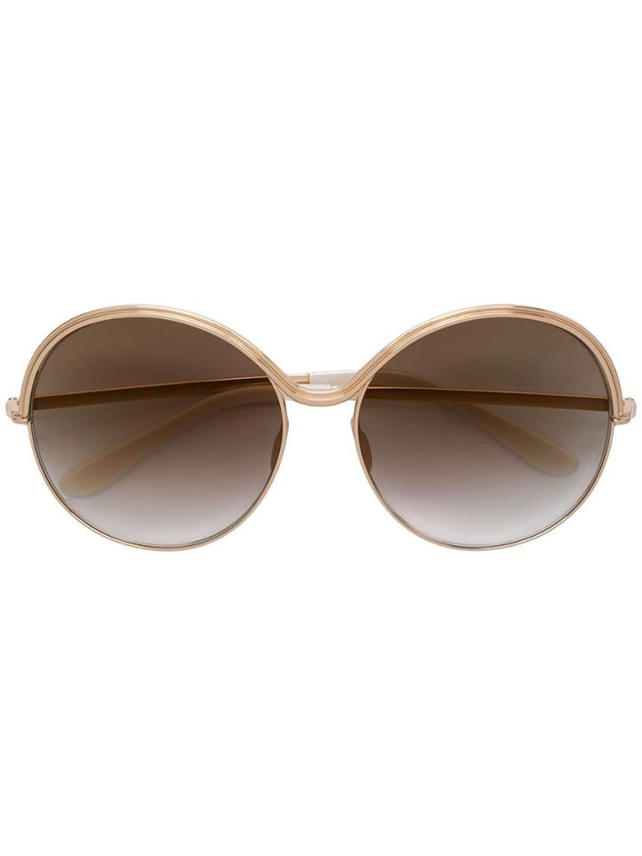 Elie Saab Metal Frame Sunglasses - Metallic