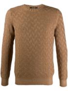 Tagliatore Chevron Pattern Jumper - Brown
