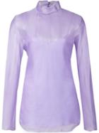 Nina Ricci Round Neck Blouse, Women's, Size: 36, Pink/purple, Silk