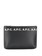 A.p.c. Contrast Logo Clutch - Black