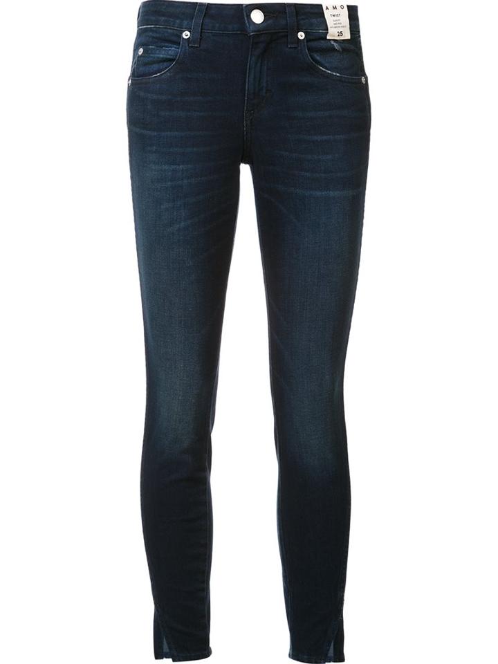 Amo 'eclipse' Washed Jeans, Women's, Size: 28, Blue, Cotton/spandex/elastane