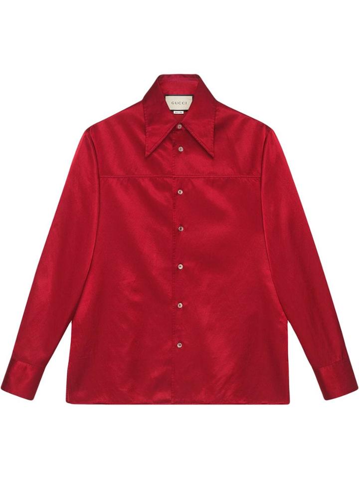 Gucci Embroidered Technical Satin Shirt