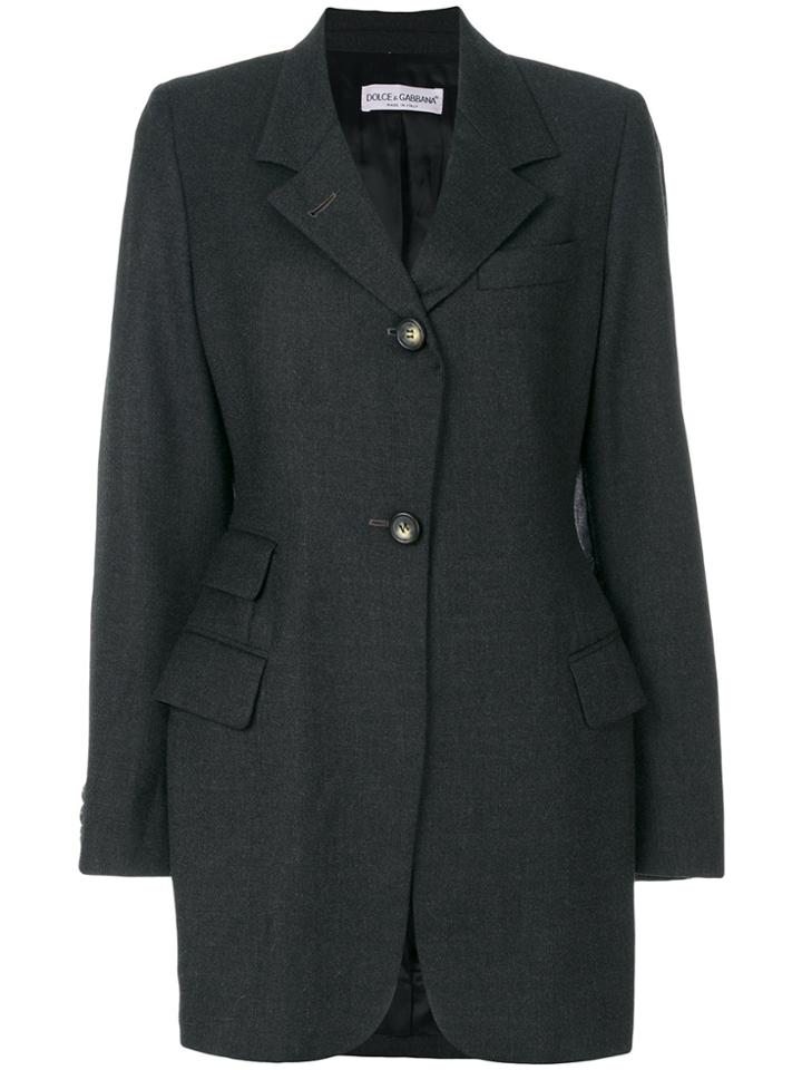 Dolce & Gabbana Vintage Elongated Blazer - Grey