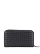 Bottega Veneta Woven Style Wallet - Black
