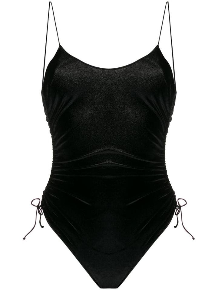 Oseree Low Back One-piece Swimsuit - Black