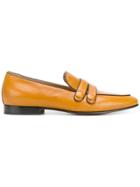 Leqarant Front Strap Loafers - Brown